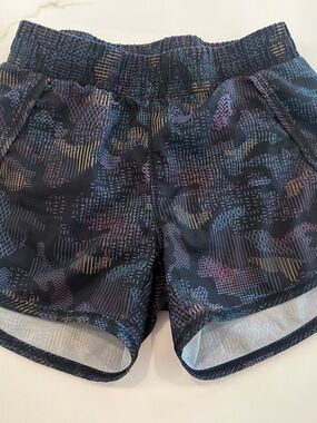 All in Motion Youth Running Shorts - Black with Multicolor Print